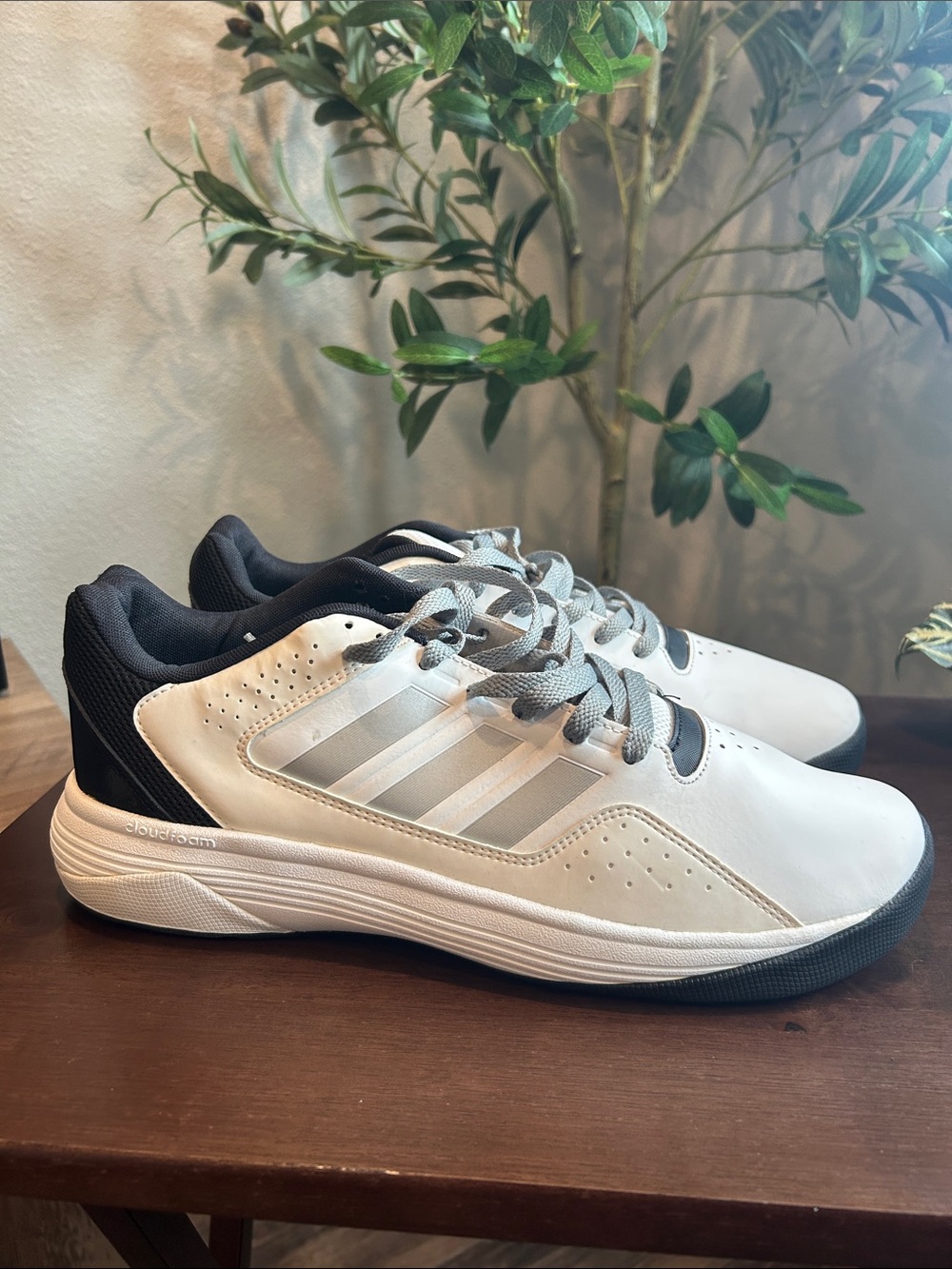 adidas White and Black Men's Athletic Sneakers